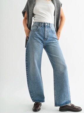NWT Just Black High-Rise Wide Leg Jeans - Light Blue Denim